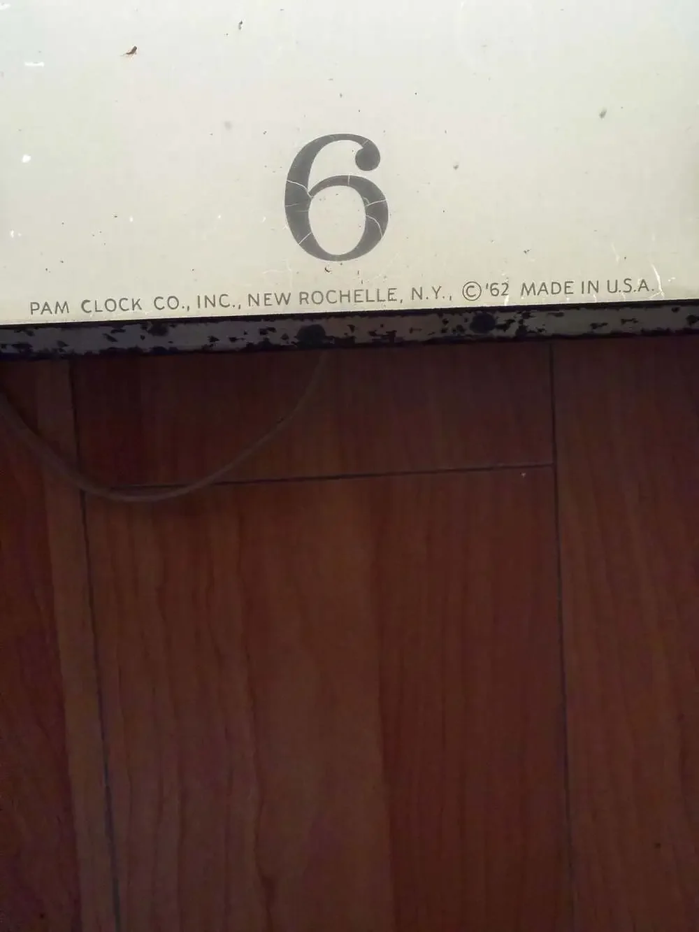 Vintage 1962 Pam Clock American Greetings Lighted Sign Clock Bubble Glass Works